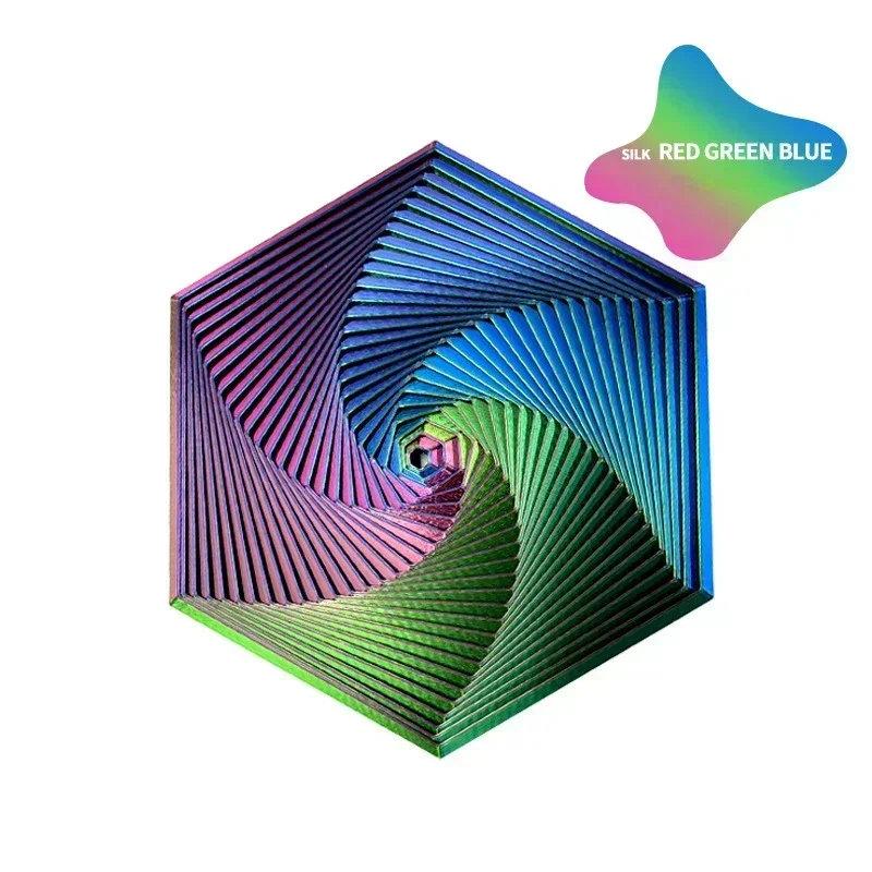 Fractal Fidget Hexagon - Portable Sensory Anti-Stress Toy and Visual Desktop Ornament