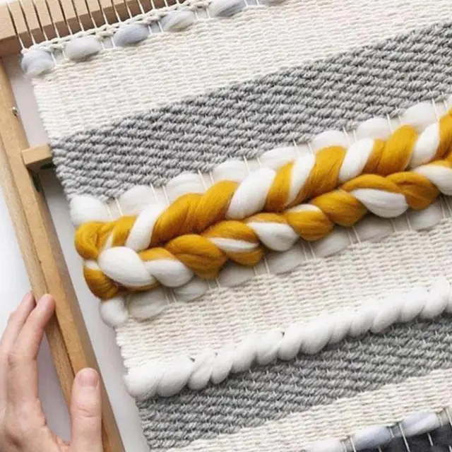 Fa Varrógép Szövőkészlet Kézzel Készített Szövött Öltöny - Image 5