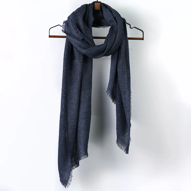 

Женский шарф, универсальный тонкий дышащий ветрозащитный шарф в елочку, Яркий шелковый повседневный уличный теплый зимний шарф