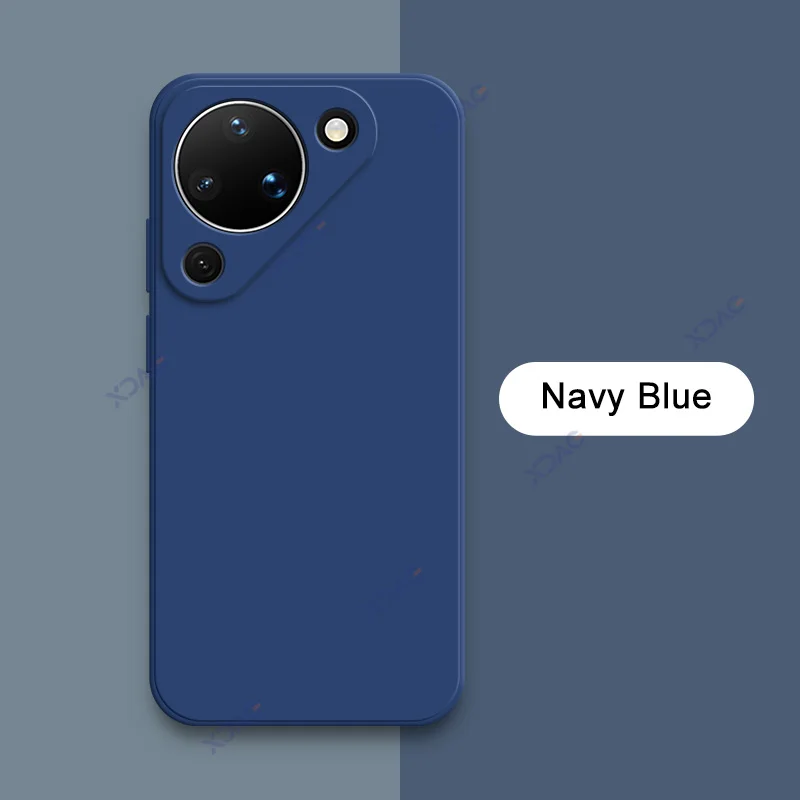 Luxury Dual Layer Cellphone Case with Lens Protection and Soft Square Liquid Silicone Design