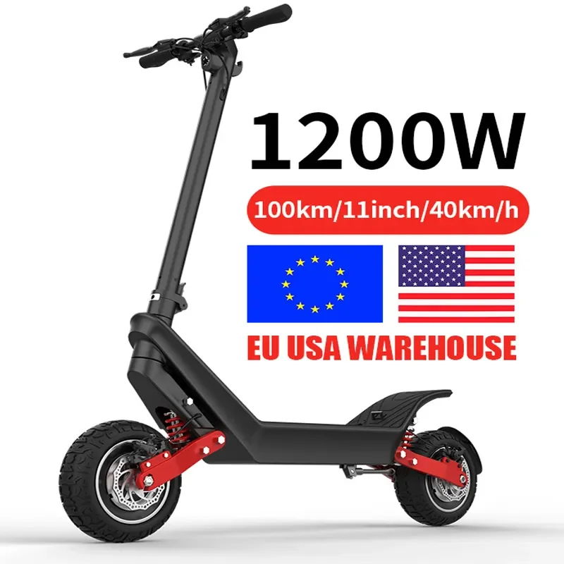 

Eu Warehouse 2022 2023 China Wholesale New 48v 1200W Dual Two Wheels Foldable Electric Scooter For Adult With Ce Eec Certificate