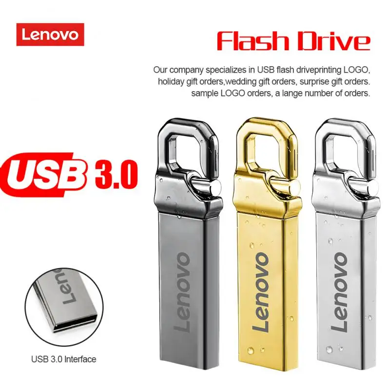 Lenovo Usb 3.0 2T Usb Flash Drive 1Tb Usb Stick Drive Usb 2Tb Impermeabile Usb Flash Memory Stick Pen Drive 256Gb Per Telefono/Laptop