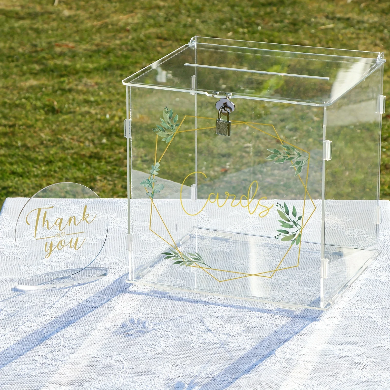 Acrylic Wedding Card Box for Wedding Reception Money Boxes Acrylic Card Box for Party Anniversary Graduation Birthday acrylic card box