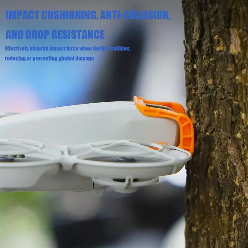 Détail du pare-chocs de cardan VOLODYMYR protégeant le cardan du DJI Neo lors d'un impact.