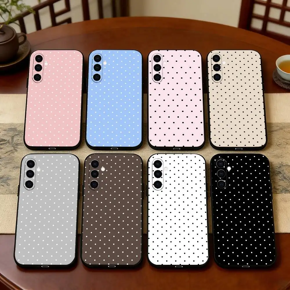 Classic Polka Dot Soft Black Phone Case