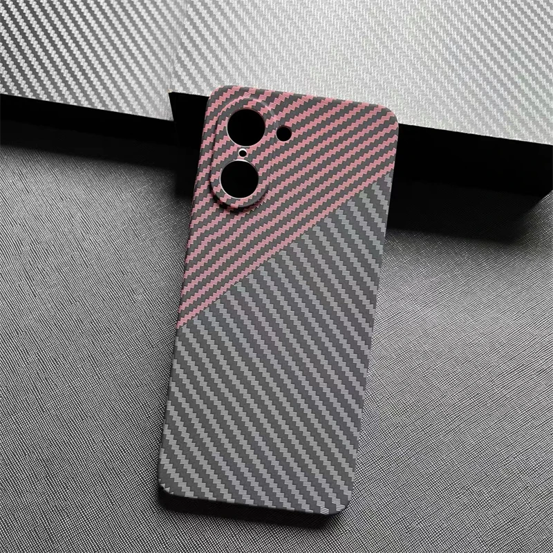 Slim Matte Hard Carbon Fiber Texture Pattern Case with Bumper Protection