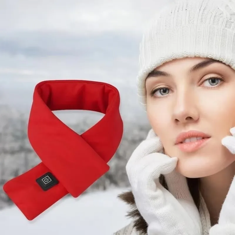 Intelligent Electric Heating Scarf Men's Women's 3-Speed Adjustable Heating Scarf Washable Cold-Proof Thermal Neck Wrap Warmer