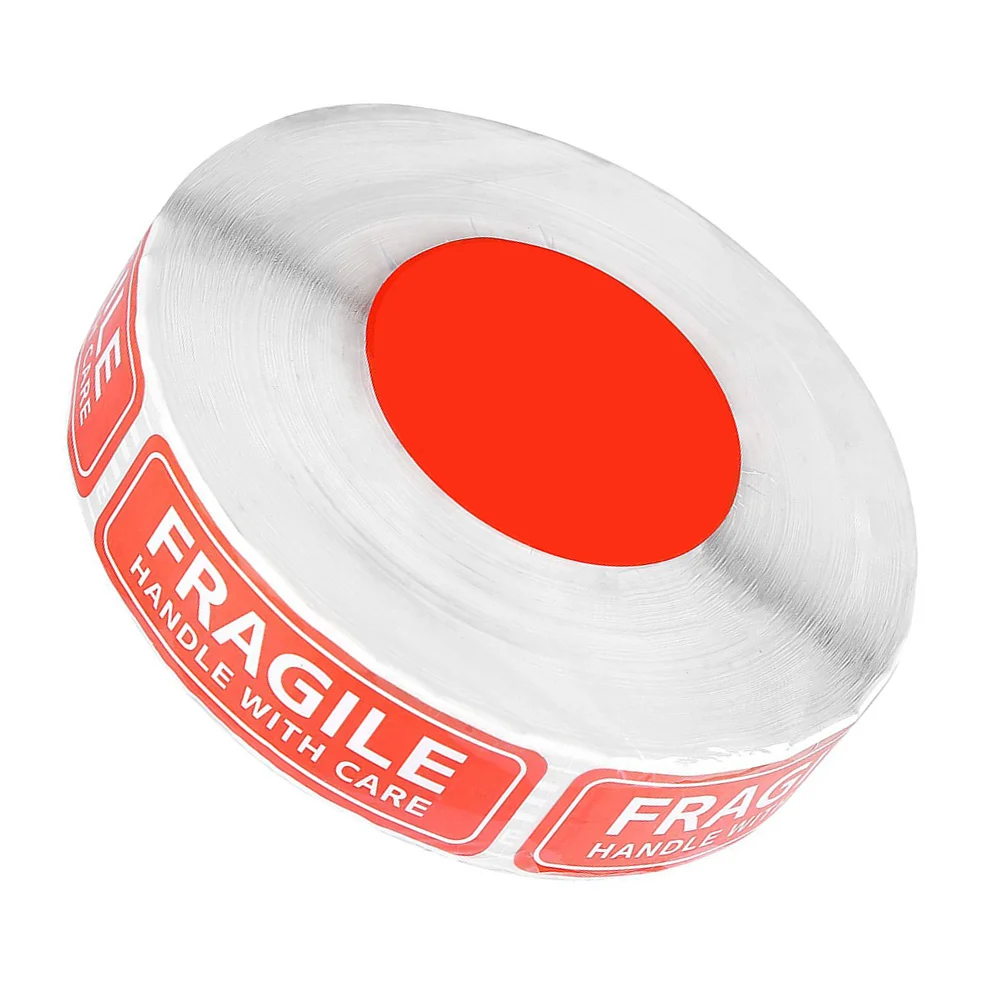 

Red Fragile Warning Stickers Label FRAGILE for Shipping Moving Boxes Luggage Glass Suitcases Transportation 1 Roll