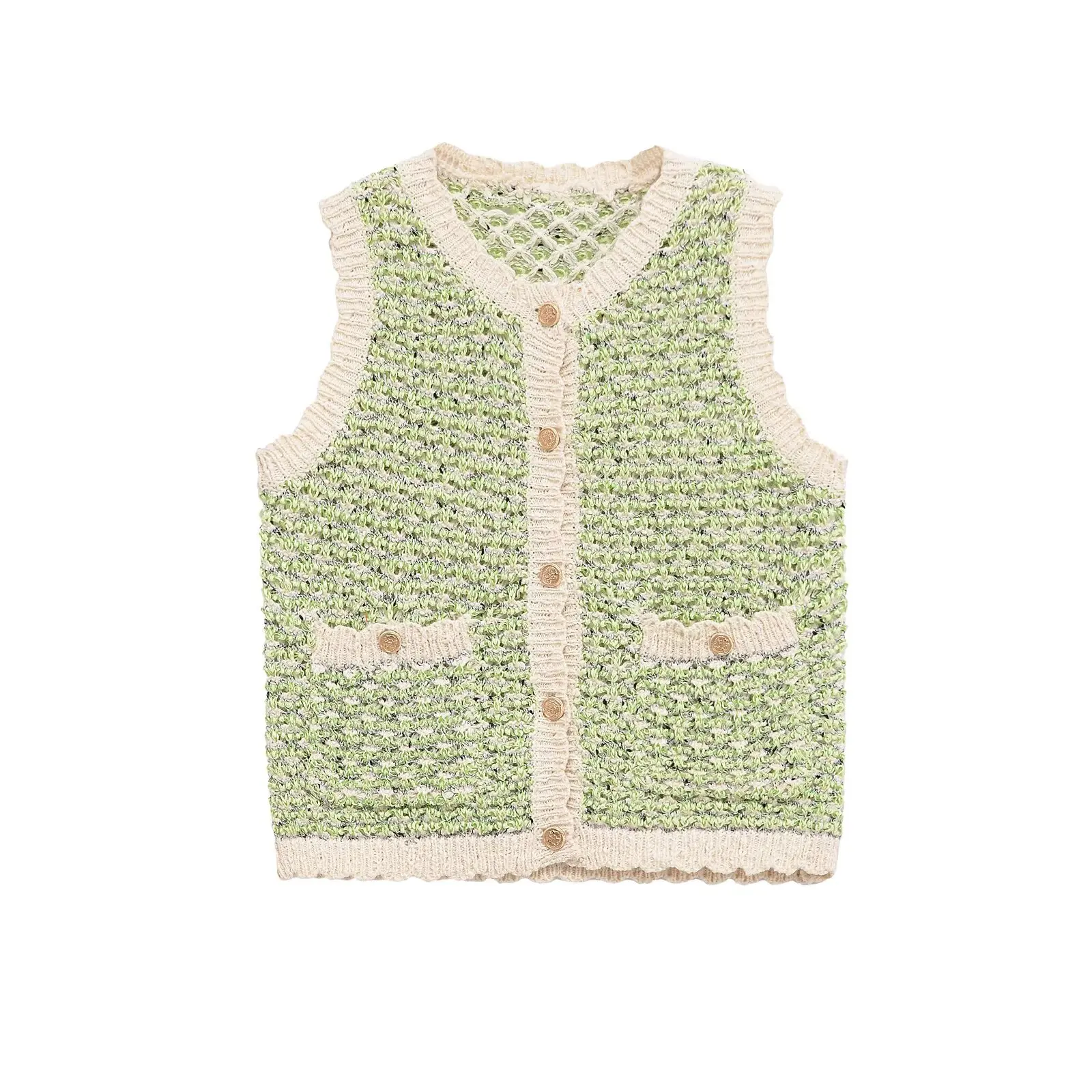 Women's Summer Striped Sleeveless Knit Vest