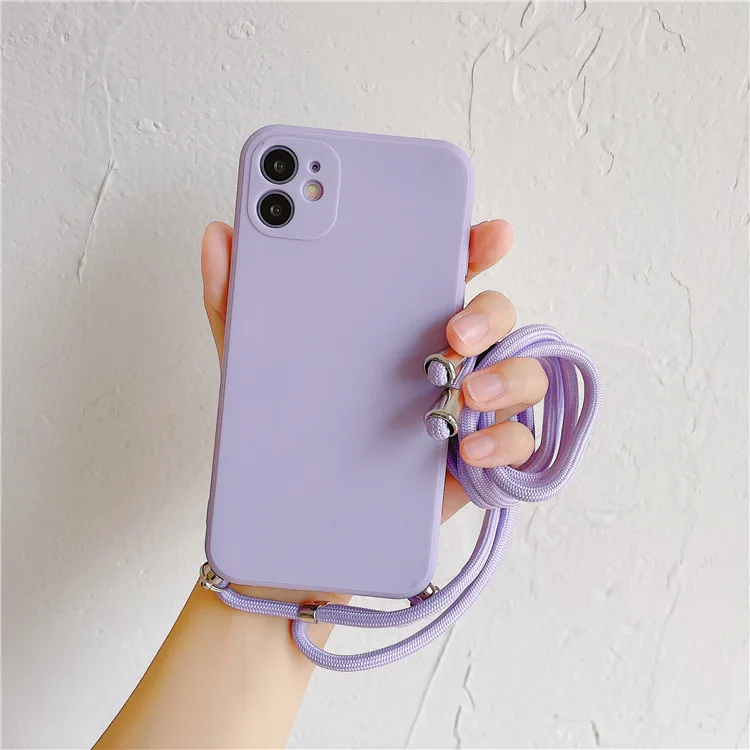 Silicone Crossbody Necklace Strap Lanyard Phone Case