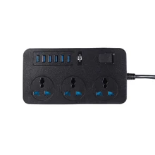EU Plug Power Streifen 3,4 EINE Schnelle Lade 6 USB Steckdose Stecker Schalter Universal Outlets 3 Adapter Netzwerk filter für Handys