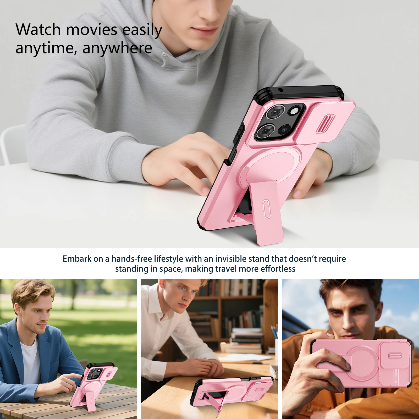 Enhanced Armor Bumper Shockproof Phone Case - Durable Hard Cover
