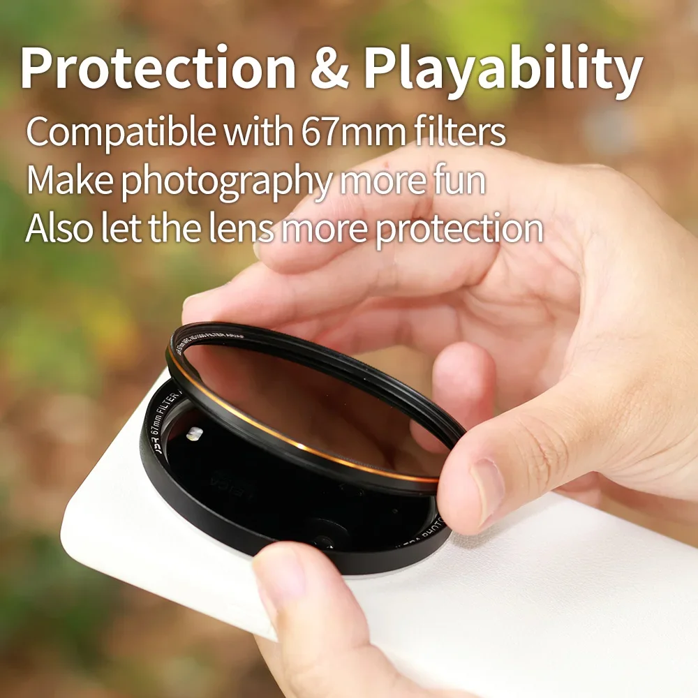 Shooting Leather Phone Case with 67mm Metal Lens Filter Adapter Ring UV CPL ND8 Macro Star For Xiaomi 15Ultra/ 14ultra/ 13ultra