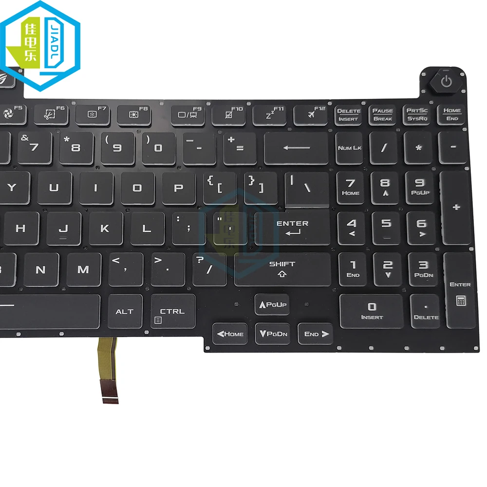 Teclado Retroiluminado Rgb Colorido dos Eua para Asus Rog Stirx G17 G713 G713q G713qe G713qr 0knr0681fus00 Teclados do Portátil Teclados de Cristal - Imagem 5