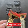 4Pcs/Set Size 1.5/3/4.5 T-Blade Men's Hair Clipper Trimmer Limit Comb Guide Combs Barber Replacement for T9 Trimmer 2