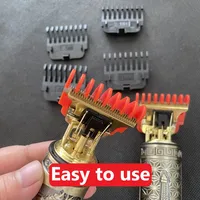 4Pcs/Set Size 1.5/3/4.5 T-Blade Men's Hair Clipper Trimmer Limit Comb Guide Combs Barber Replacement for T9 Trimmer 2