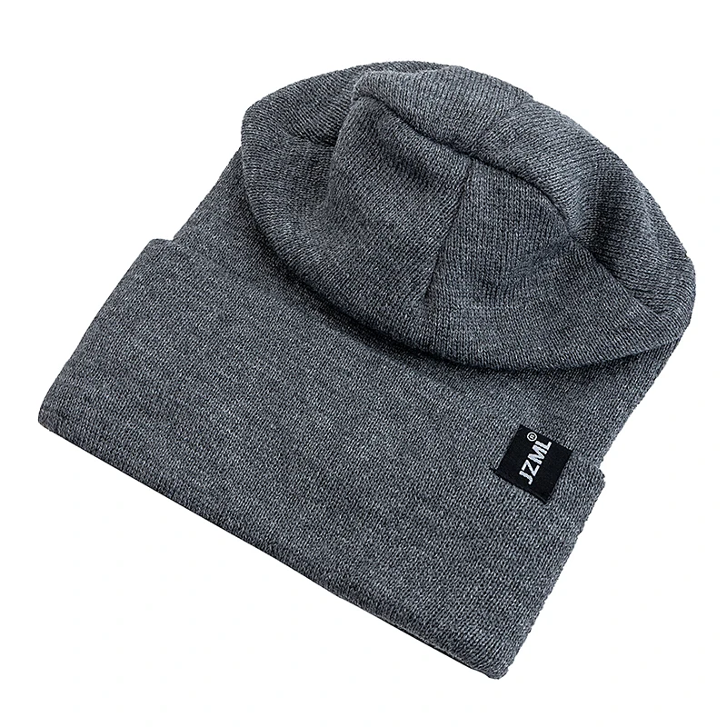 Hot Sale Letter Plush Satin Lined Anti-Static Beanie Hat Autumn&Winter Hats For Men And Women Outdoor Knitted Hats