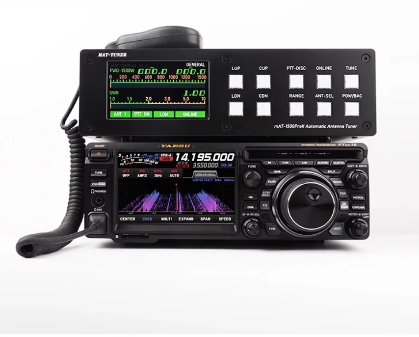 mAT-1500ProII 자동 안테나 튜너 1500W(SSB) YAESU ICOM KENWOOD 일반 라디오용 1.8-30MHz HF 단파
