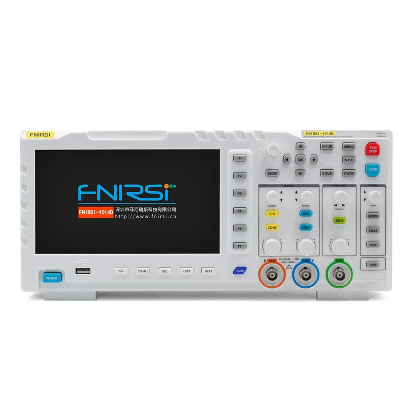 Digital Oscilloscope FNIRSI-1014D Digital Oscilloscope 2 In 1 Dual Channel Input Signal Generator 100MHz* 2 Bandwidth 1GSa/s Sampling Rate TFT LCD