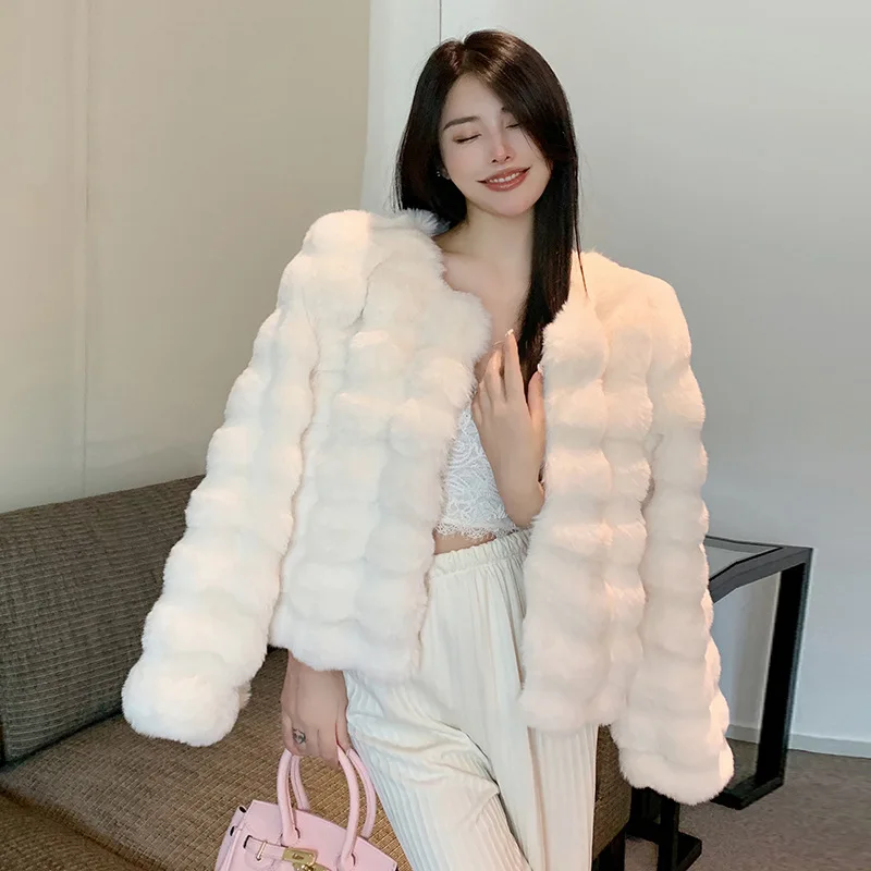 ジャケット・アウター Winter Love Faux Fur Coat  white S Fubail / Winter Love Faux Fur Coat