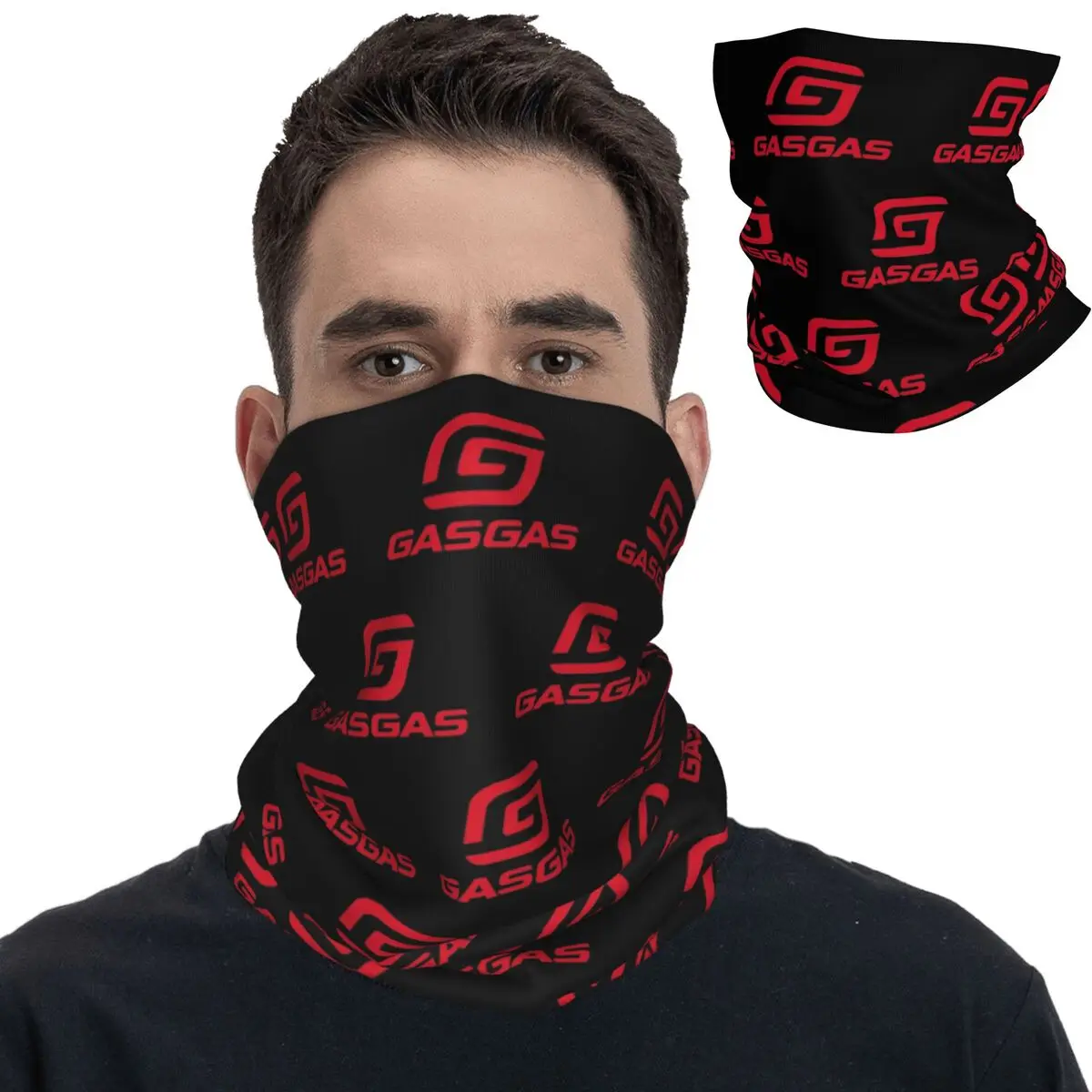

GasGas Motorcycle Bandana Neck Cover Printed Racing Mountain Bike Balaclavas Wrap Scarf Headwear Outdoor Sports Unisex Adult