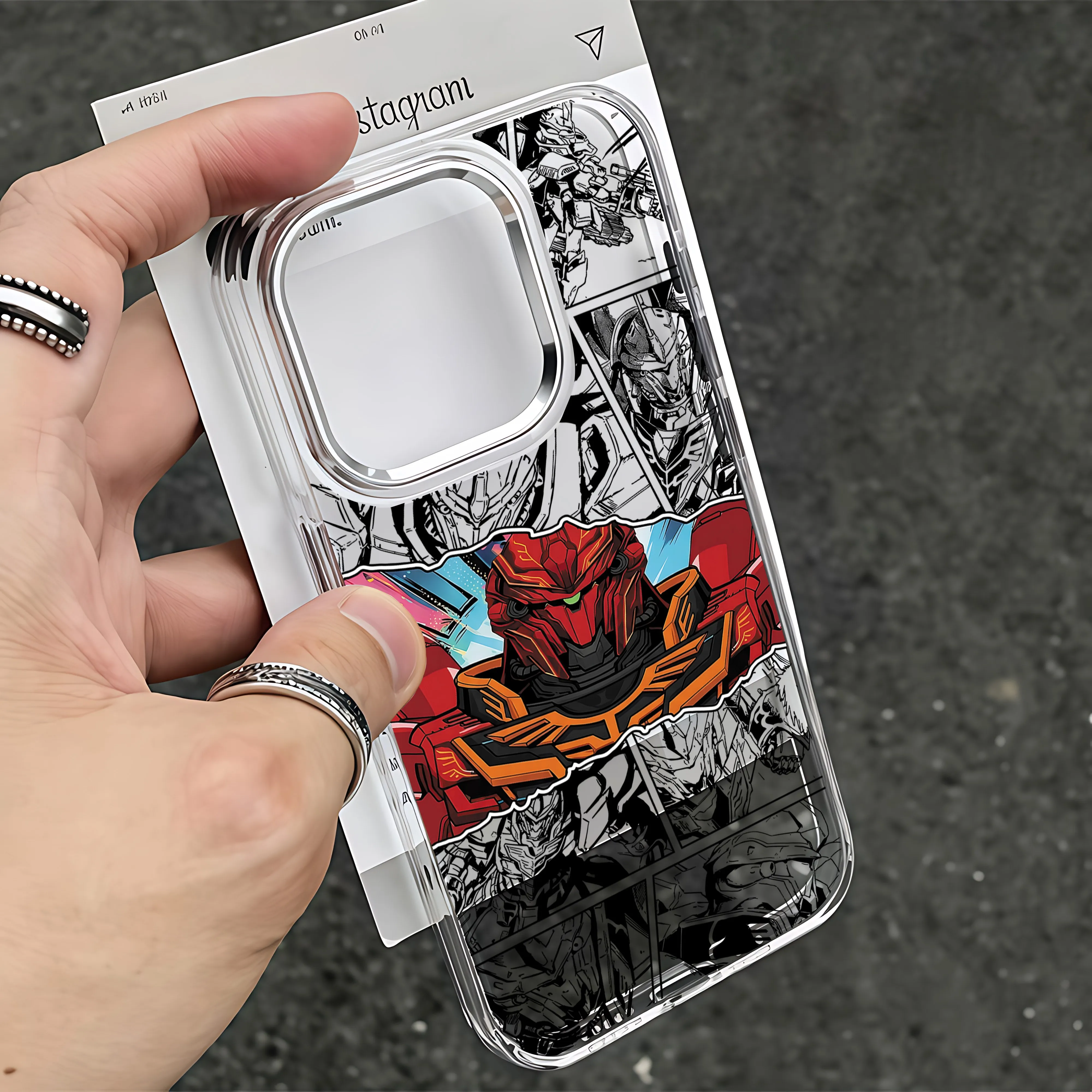 Cool Anime Gundams Clear Phone Case