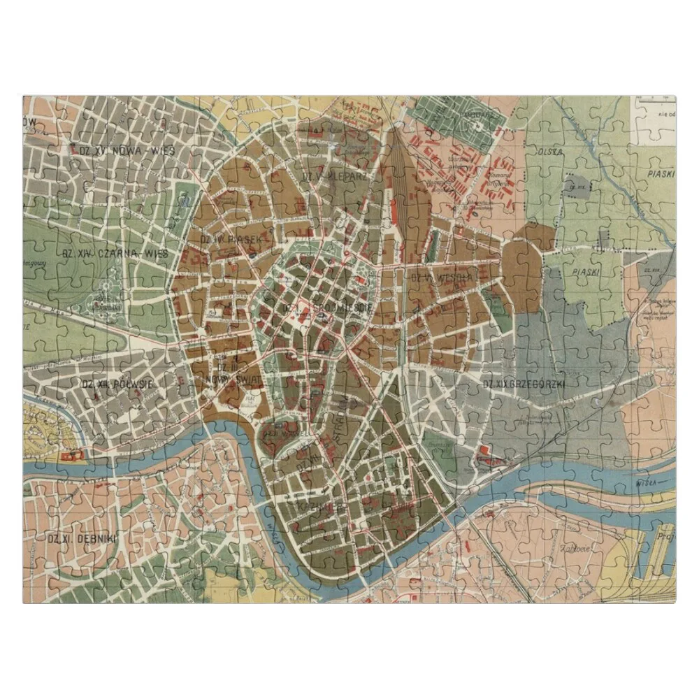 

Vintage Krakow Poland Map (1916) Jigsaw Puzzle Personalized Gift Ideas Personalised Name Puzzle Custom Gifts