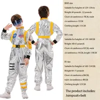 Costume d'astronaute pour enfants, combinaison de pilote spatial pour hommes et femmes, costume d'astronaute scolaire, costume d'halloween 2