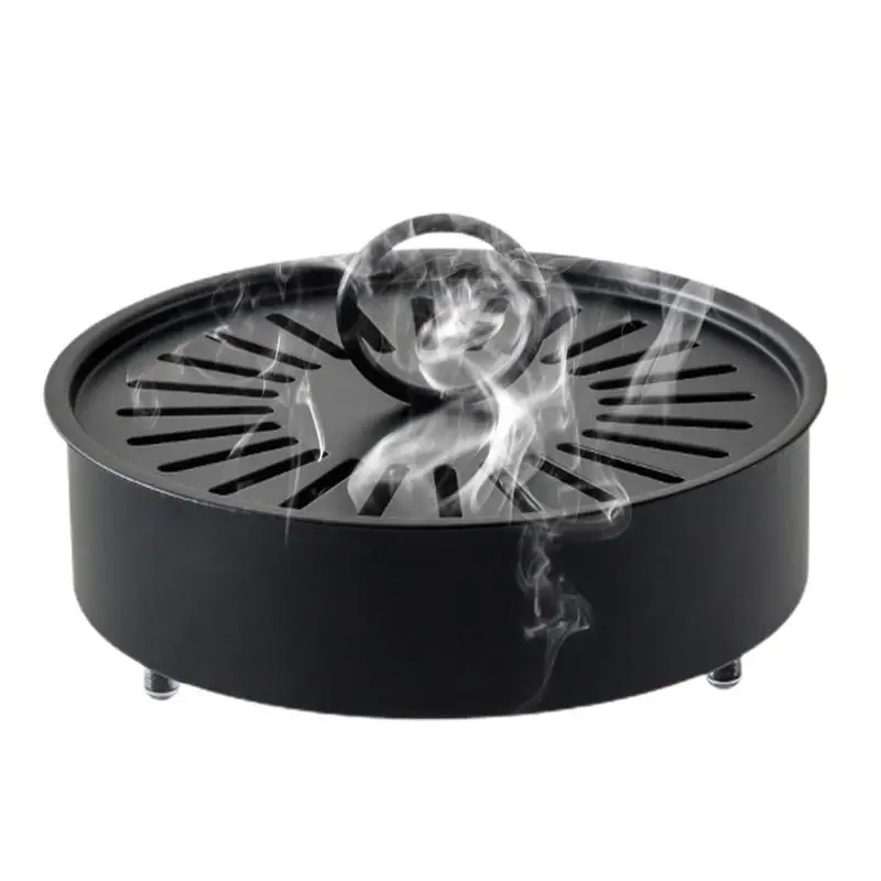 

Stainless Steel Mosquito Repellent Incense Box Ash Tray Portable With Cover Household Items Decoration Incense Holder supplies