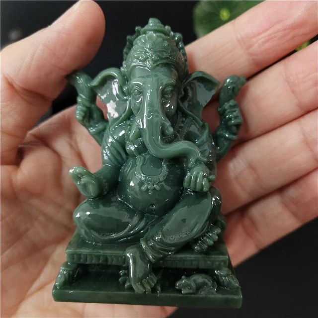 Statue de bouddha du seigneur Ganesha, décoration de la maison, éléphant Ganesh, dieu, Sculpture, ornements, Statues de bouddha, cadeau porte-bonheur FengShui 6