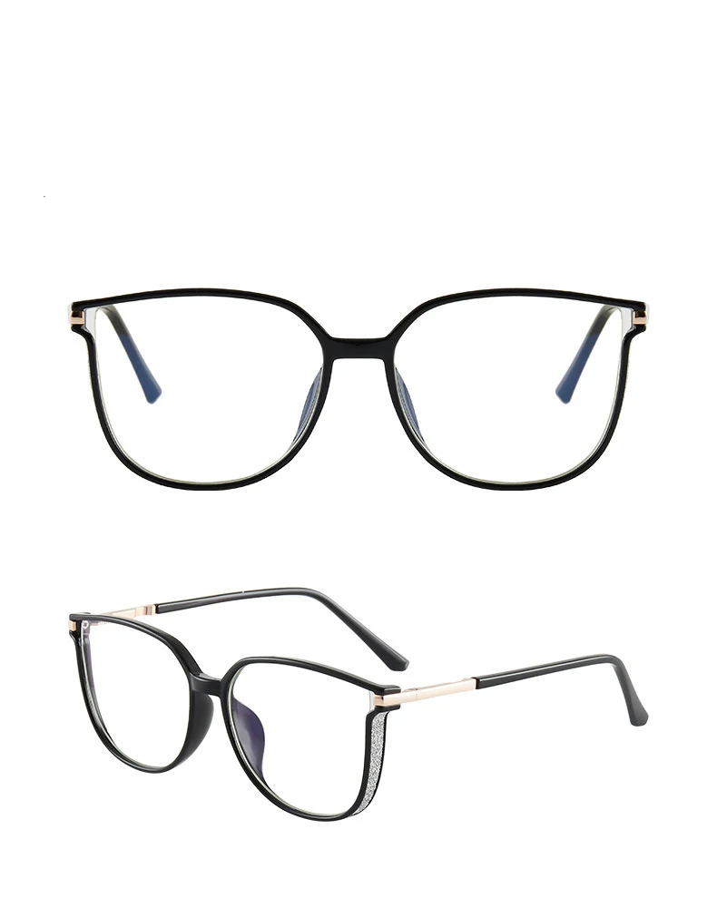 Ein Paar PC-Brillen im neuen Trend mit großem Rahmen, Anti-Blu-ray-Brille, Leptin- und dekorativer Trend, ultraleichter Brillenrahmen 56793 – Detail 12