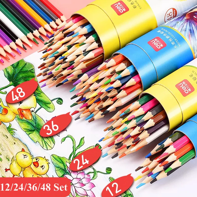 Deli Color Pencil Art Lapis De Cor Color Pencil for Painting Sketch Water  Soluble Oily Lapices De Colores Profesionales Dibujo - AliExpress