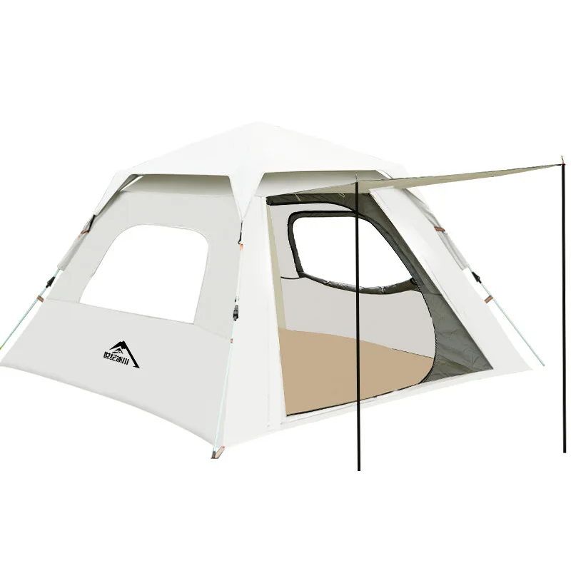 

Camping Tent Rainproof Oxford Cloth Single Layer Tent Breathable Mosquito Proof Mesh Removable Top Cover with Built-In Hook