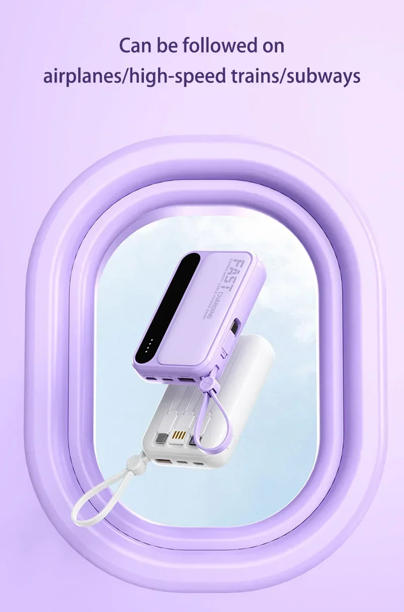 20000mah Portable Power Bank With Fast Charging 4-wire Charger_voghion.com