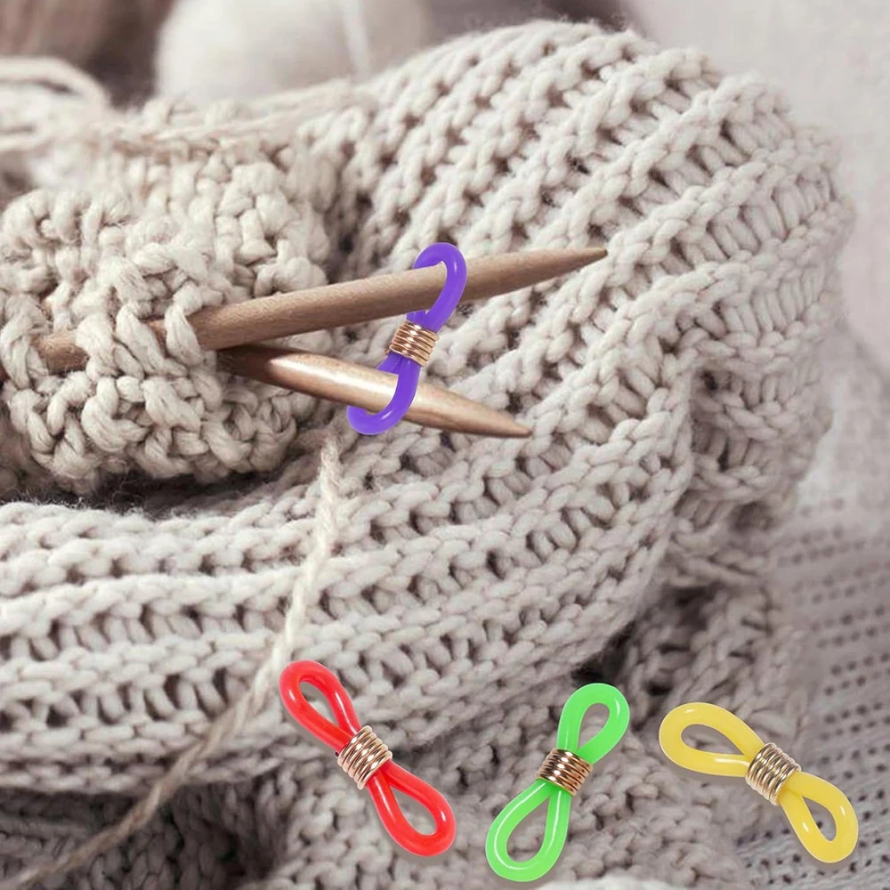 NBEADS 10 Pezzi Ferma Maglie Con Ciondoli Volpe In Lega, Stop Per Ferri Da Maglia In Gomma, Tappi Per Aghi Per Progetti Di Knitting