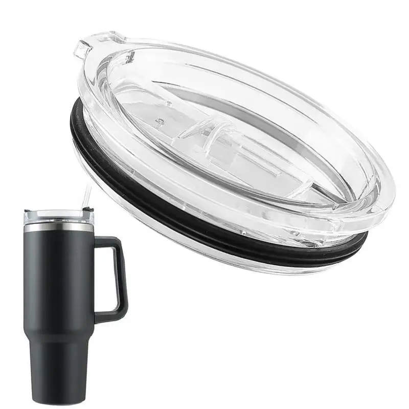 

Tumbler Lids Transparent Coffee Tumbler Lids With Straw Leak-Proof Push Sheet Lid Coffee Sealing Magnetic Lid Round Plastic Cup