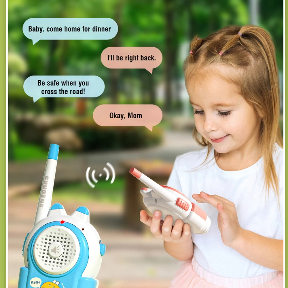 Walkie Talkie Children 2 pieces Wireless Mobile Phone Cellphone Outdoor Toys Toys for Boys Girls From 3 To 5 Years Old gifts 2