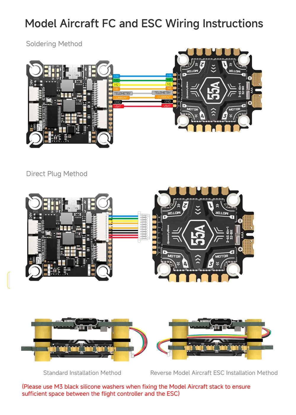 SpeedyBee F405 V5 Stack FC 32BIT 55A ESC 3-6S pour Drone FPV
