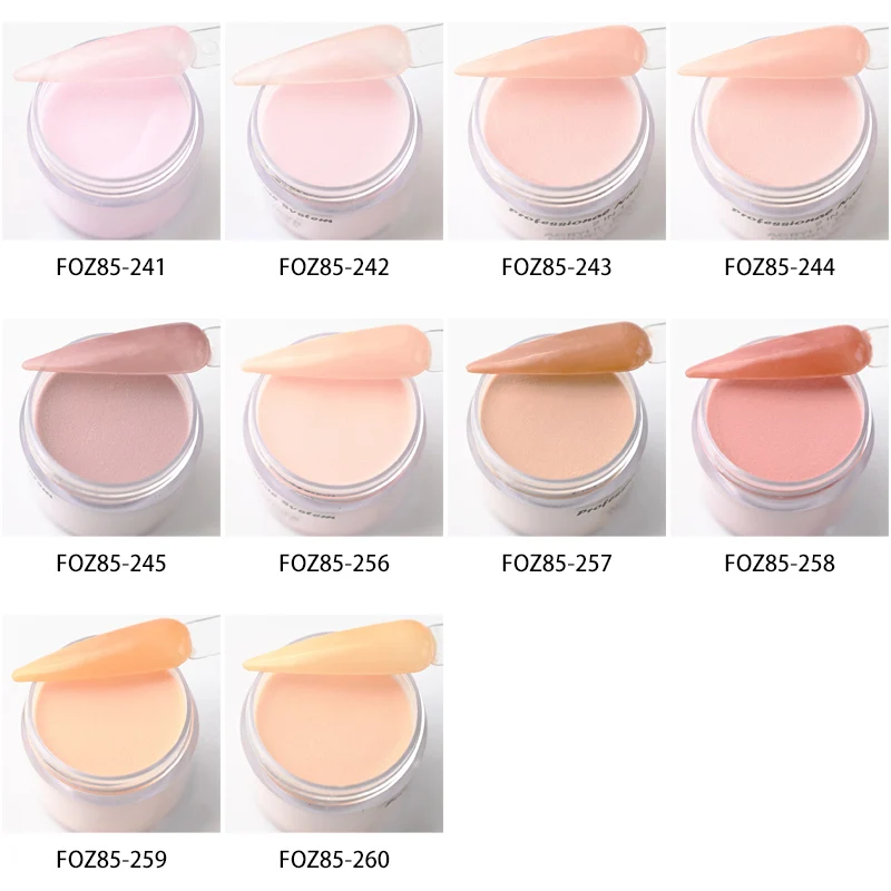 1OZ Acrylic Powder Light Color Carving Nail Polymer Tips Extension Crystal Powders Manicure Professional Nails Art Accessories #