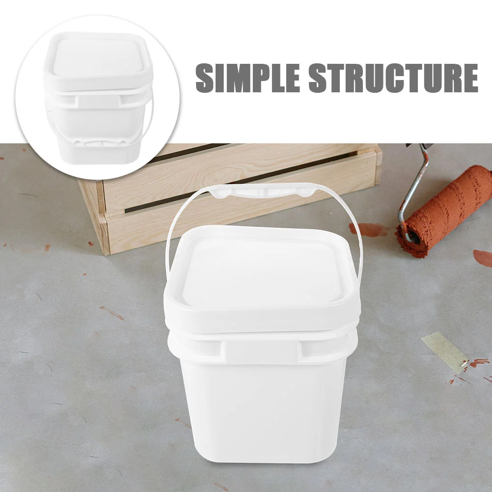 Chemical Barrel Bins Lid Paint Bucket Basket Clear Container Plastic Storage With Square