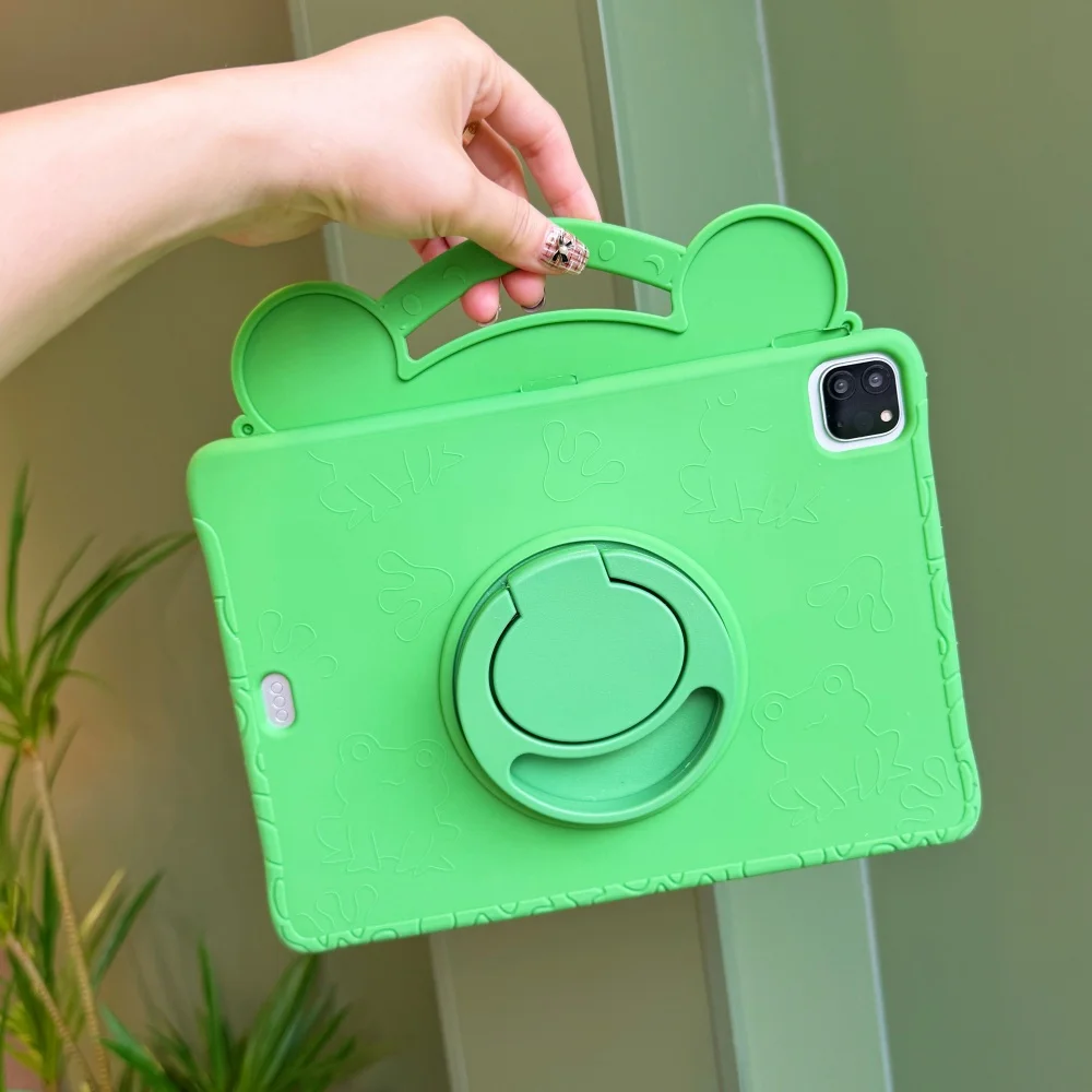 3D Cartoon Frog Soft Silicone Tablet Case