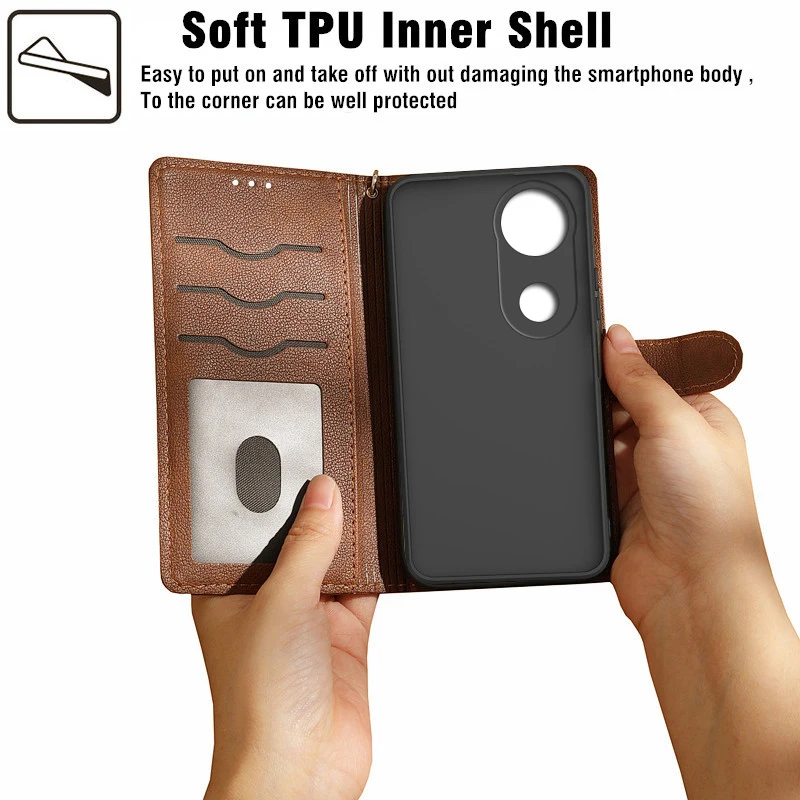Elegant Leather Wallet Flip Case - Premium Protection
