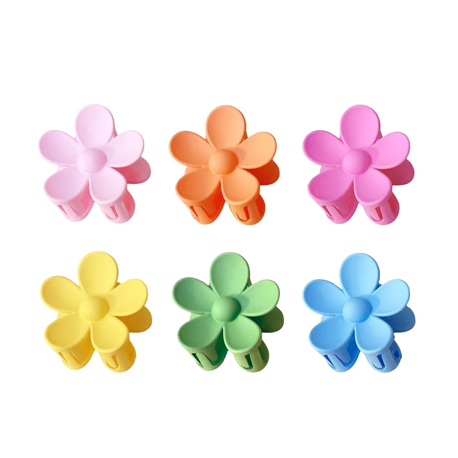 6/12 Pack Small Flower Hair Clips: Non-Slip Matte Clips for Women’s Thin & Medium Hair - Image 3