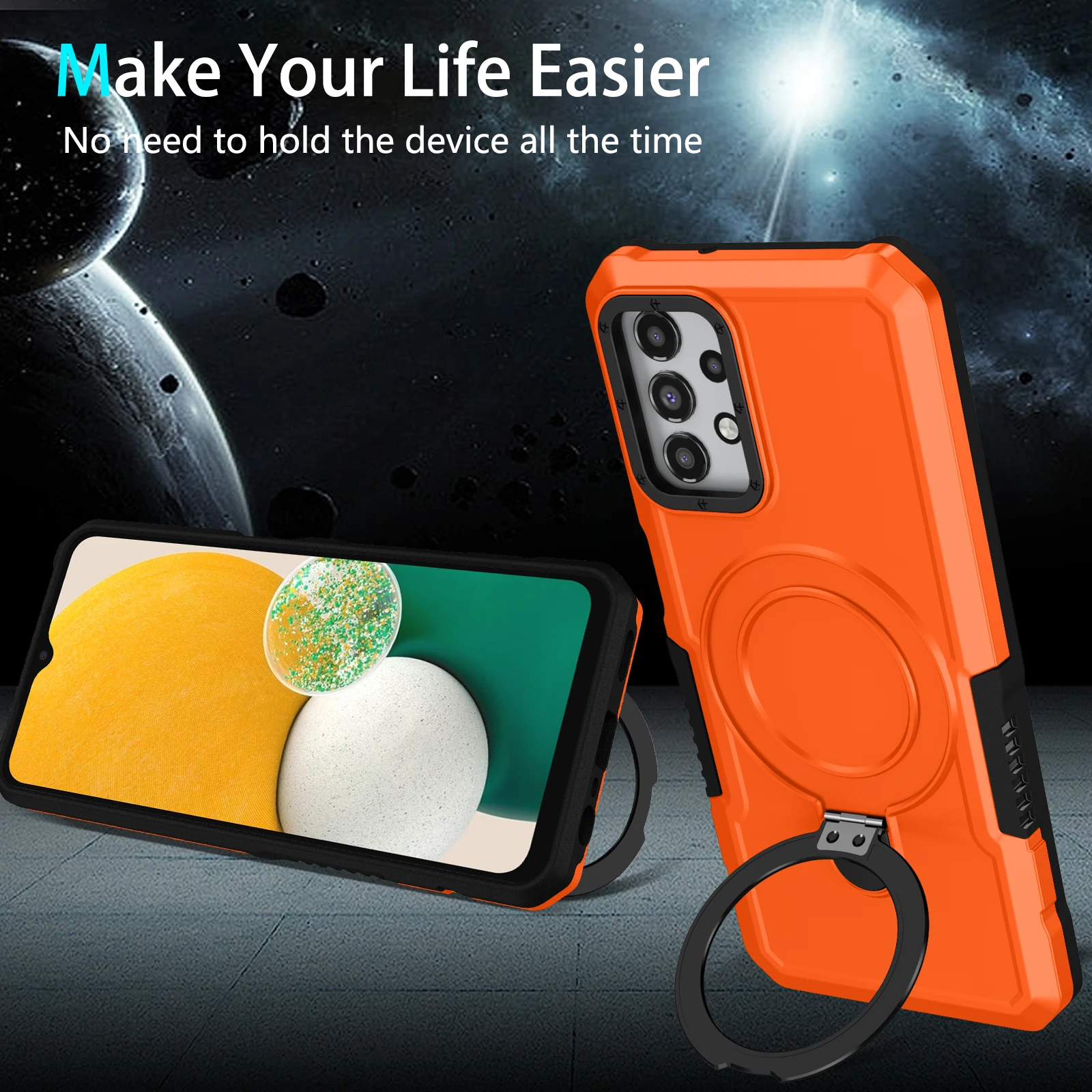 Universal Armor Shockproof Case with Bracket Cover