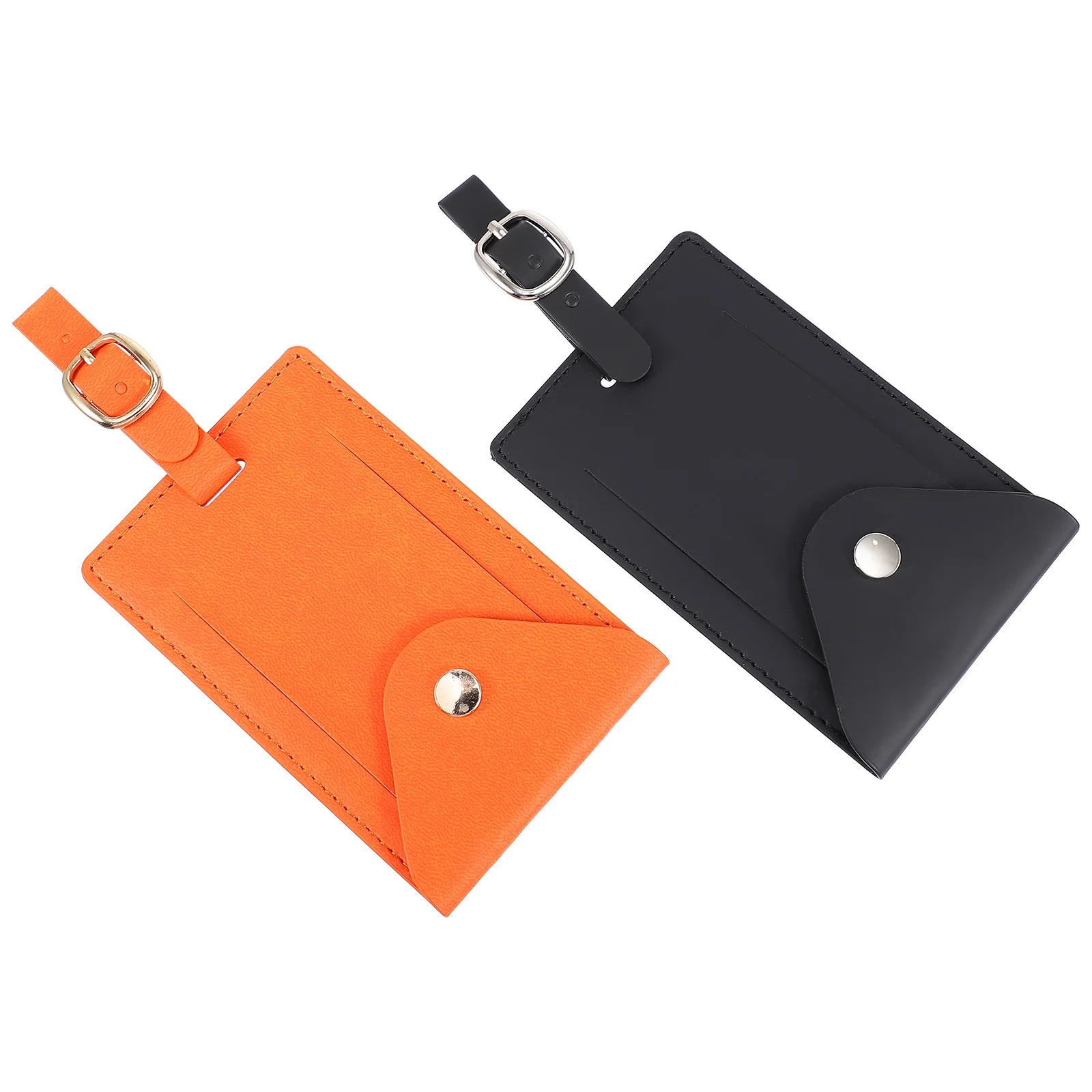 

2 Pcs Luggage Tag Multifunctional Baggage Identifiers Travel Tags PU Boarding Pass Label Labels