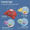 Baby Bath Toys Whale Electric Inductive Water Spray Ball with Light Bathroom Bathtub Swimming Toys for Toddler Infant Children 3