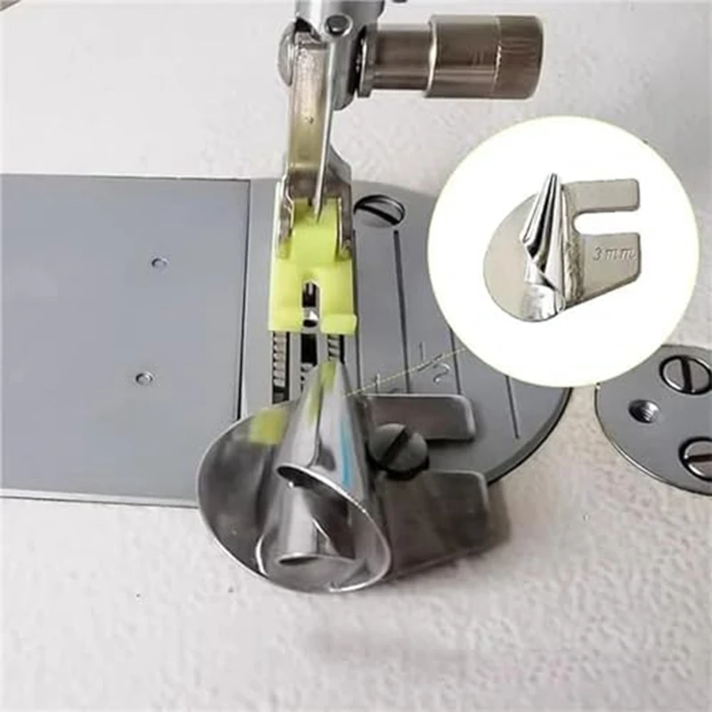 8Pcs Universal Sewing Rolled Hemmer Foot, 3-10Mm Rolled-Hem Presser Foot, Sewing Machine Wide Rolled-Hem Presser Foot