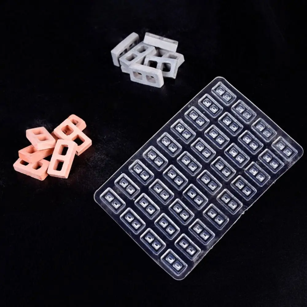 Silicone Mold Miniature Building Making Handmade House Sand Table Tile Model Mould Construction Material Mini Brick Silicone Mold