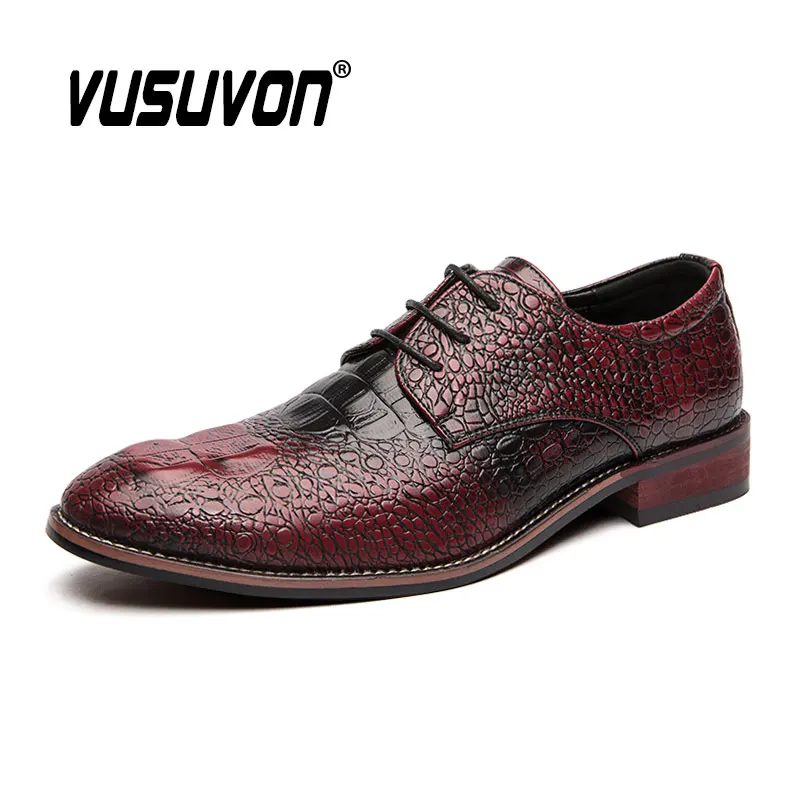 Men Derby Shoes Fashion Patchwork Lace-Up Dress Classic Loafer Wedding Causal Business Footwear Party Big Size 38-48