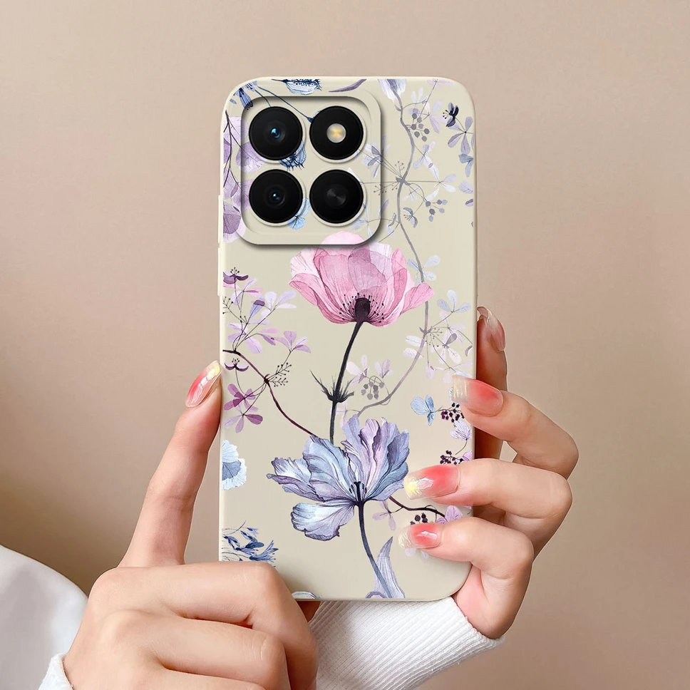 Elegant Shockproof Flower Design Silicone Phone Case